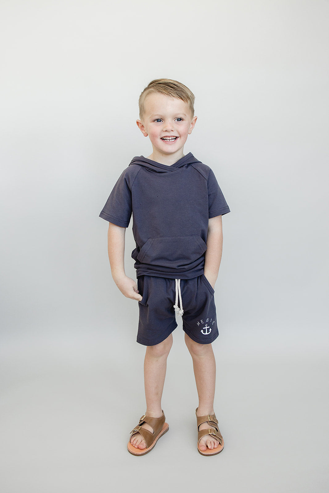 Slate Hooded Tee - 95% Cotton