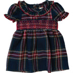 Christmas Plaid Smocked Dress - 95% Cotton