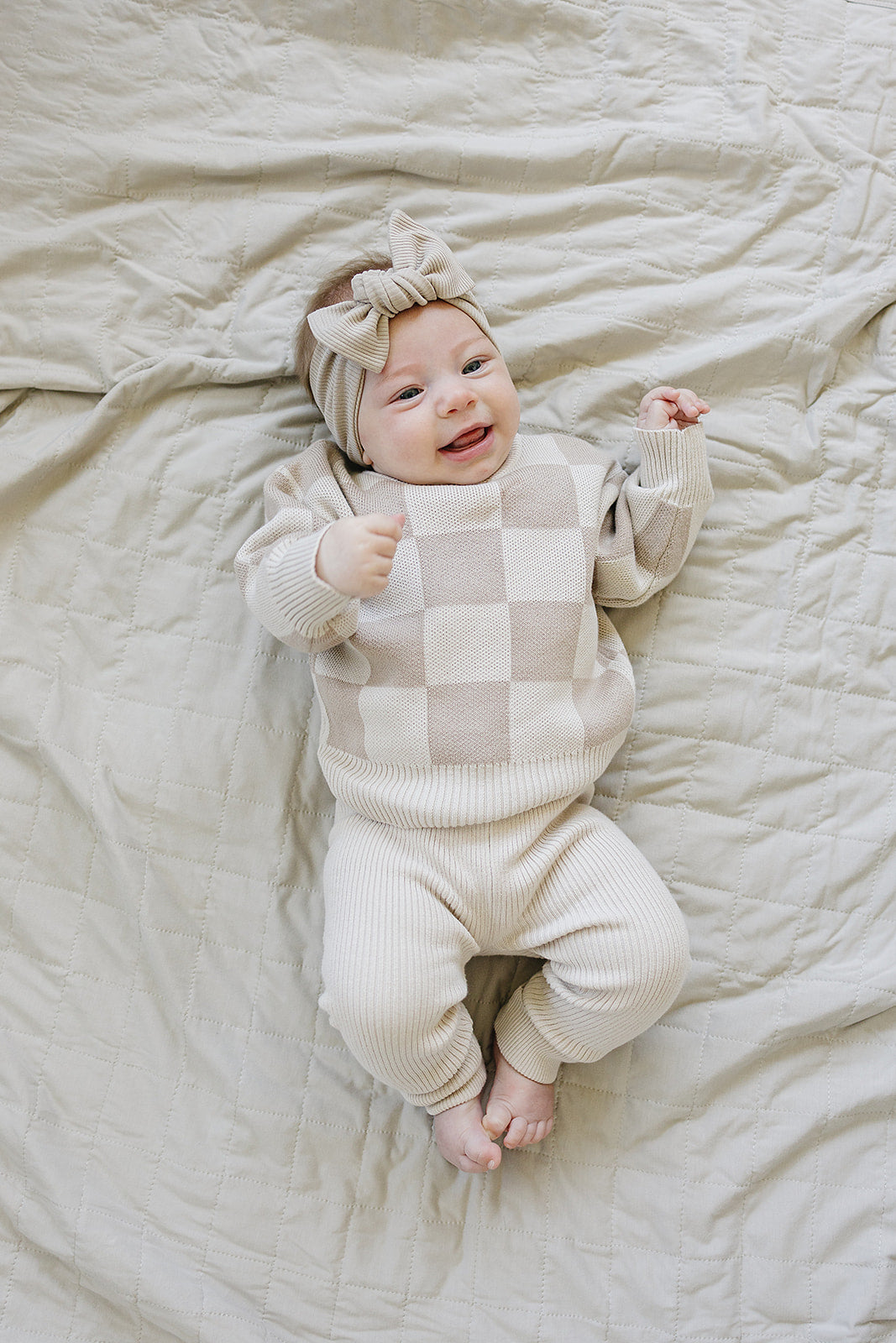 Cream Knit Leggings - 95% Organic Cotton