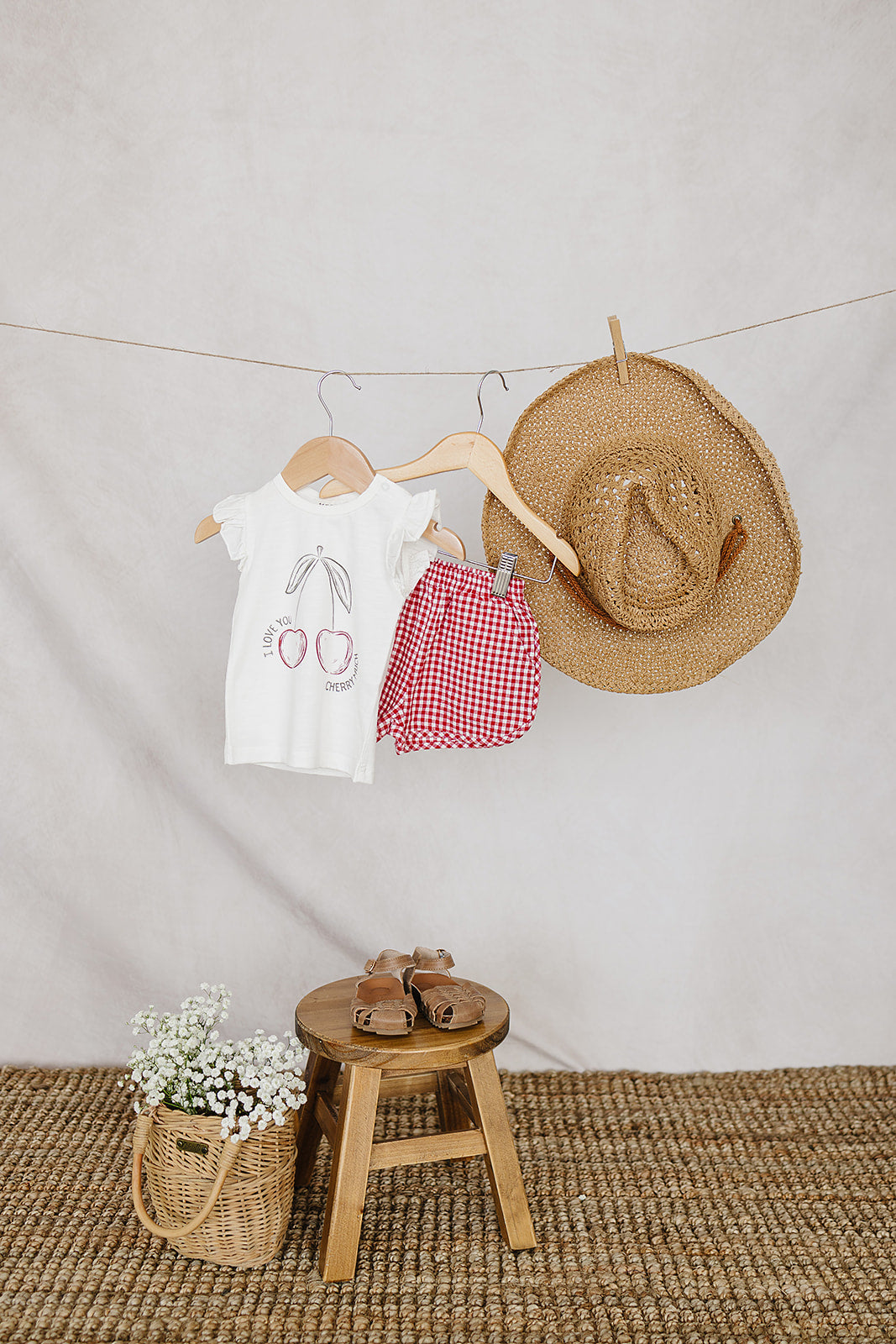 Cherry Ruffle Tee - 95% Cotton