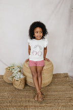 Cherry Ruffle Tee - 95% Cotton