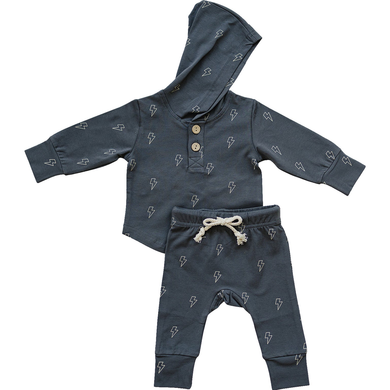 Lightning Bolt Hooded Set - 95% Cotton