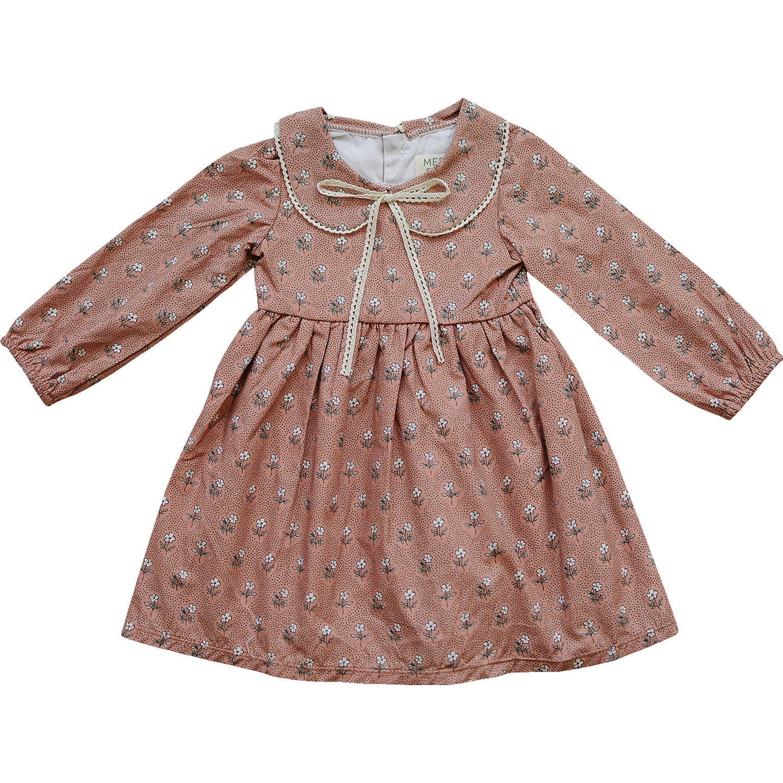Vintage Pink Floral Dress - 95% Cotton