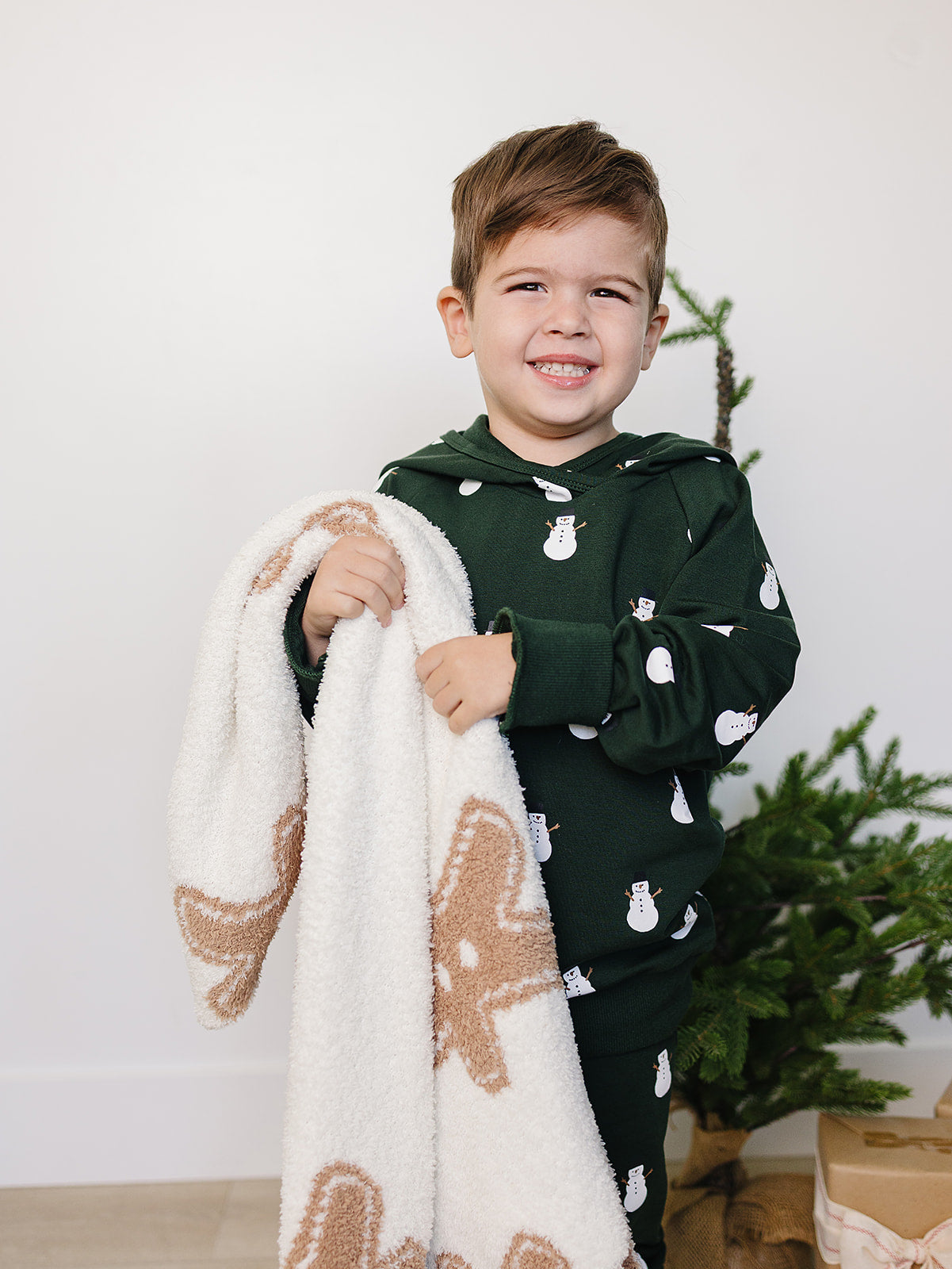 Snowman Hooded French Terry Set - 95% Cotton