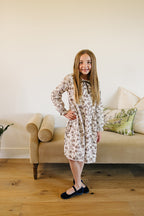 Brown Toile Dress - 95% Cotton