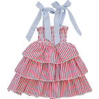 Stripe Ruffle Dress - 95% Cotton