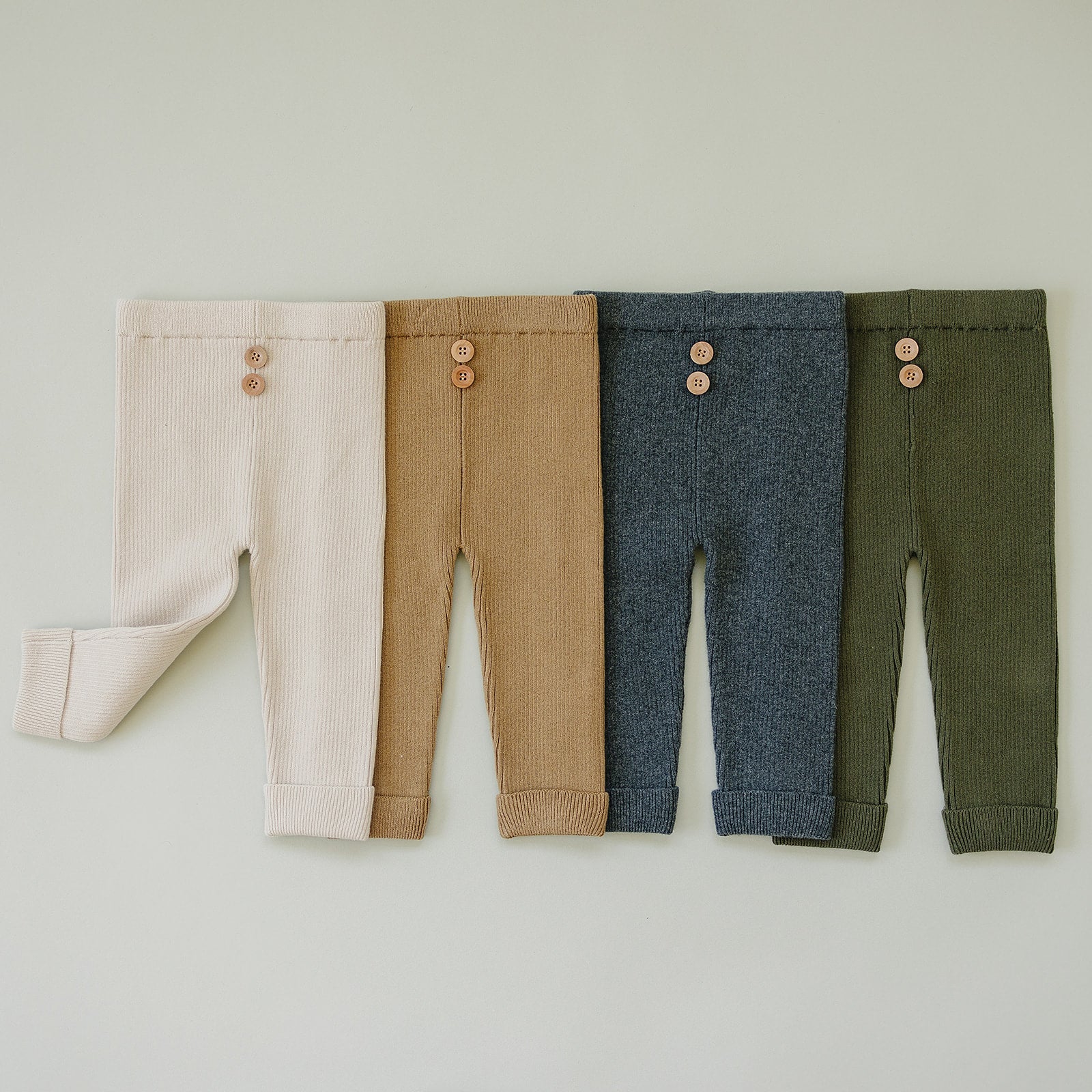 Charcoal Knit Leggings - 95% Organic Cotton