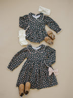 Olive Bloom Dress - 95% Cotton