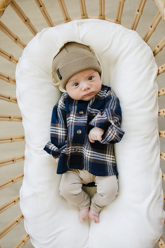 Plaid Hooded Button Up Shirt - The Peony Haus