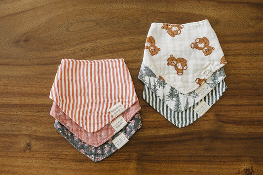 Teddy Bear Classic Muslin Bib - The Peony Haus