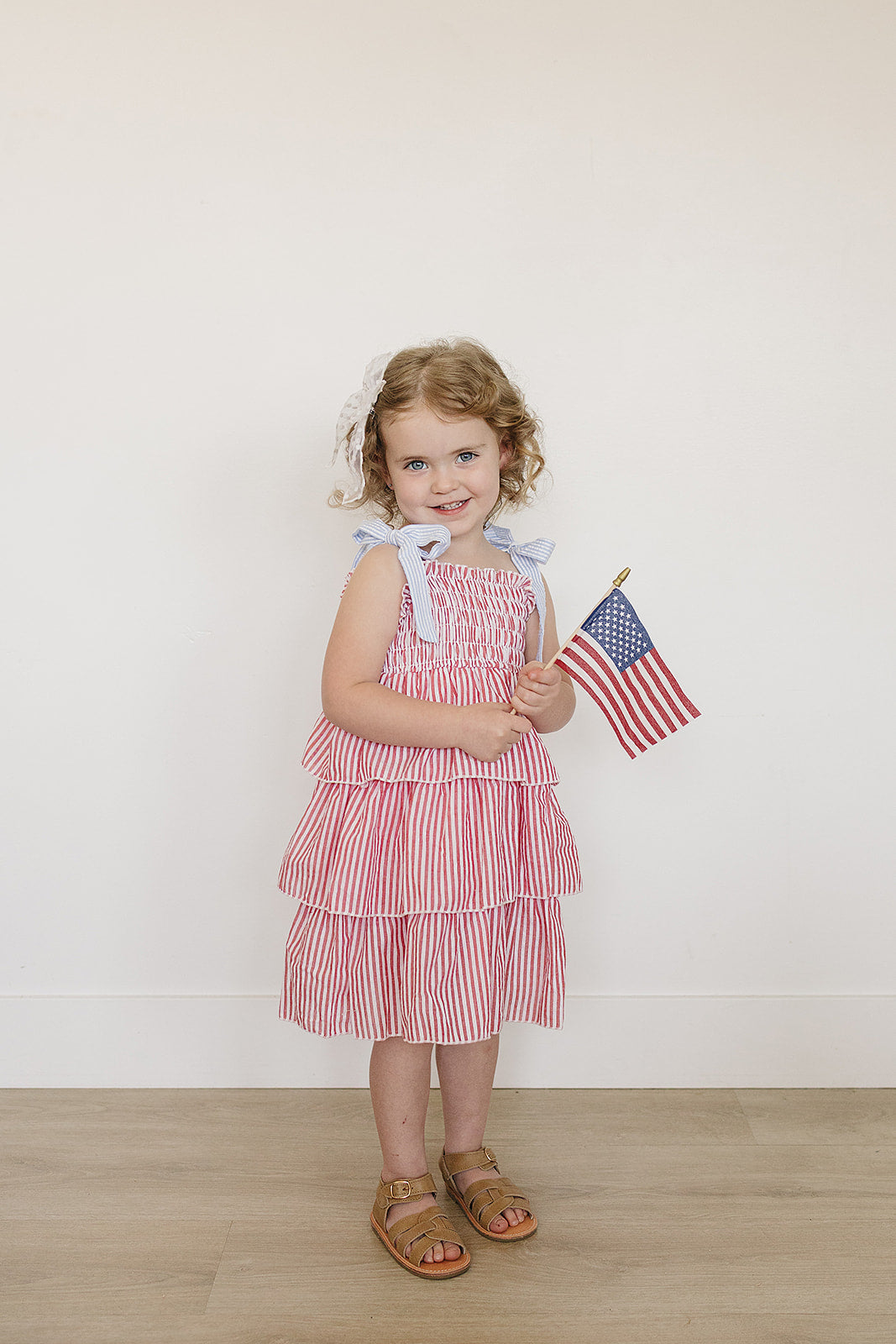 Stripe Ruffle Dress - 95% Cotton