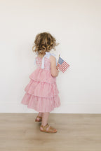 Stripe Ruffle Dress - 95% Cotton