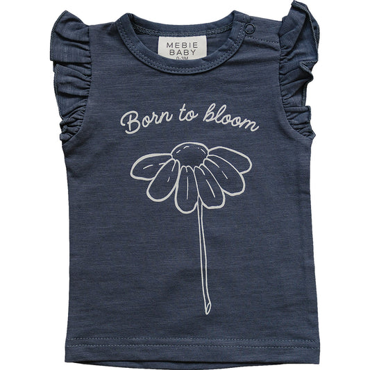 Born to Bloom Ruffle Tee - 95% Organic Cotton