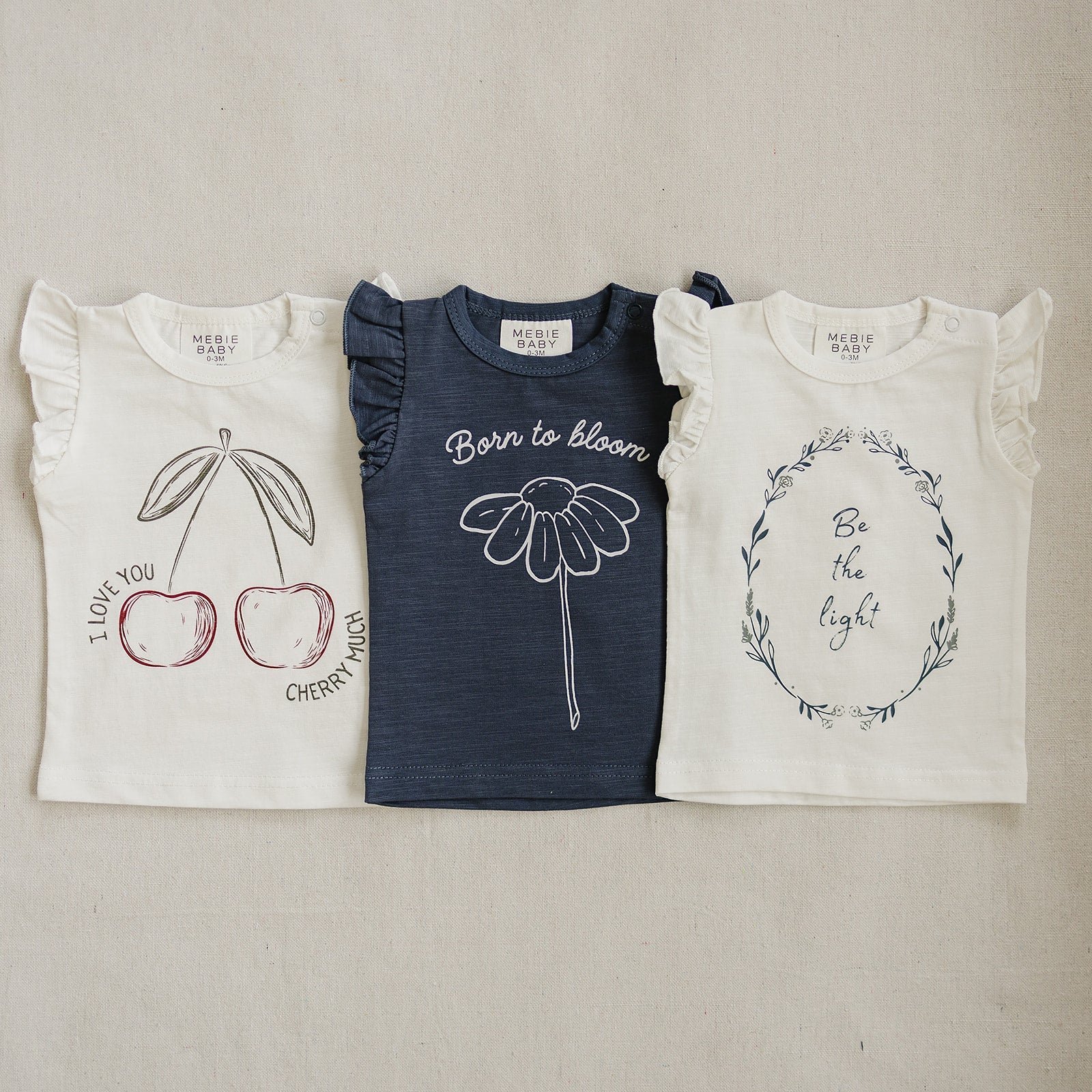 Cherry Ruffle Tee - 95% Cotton