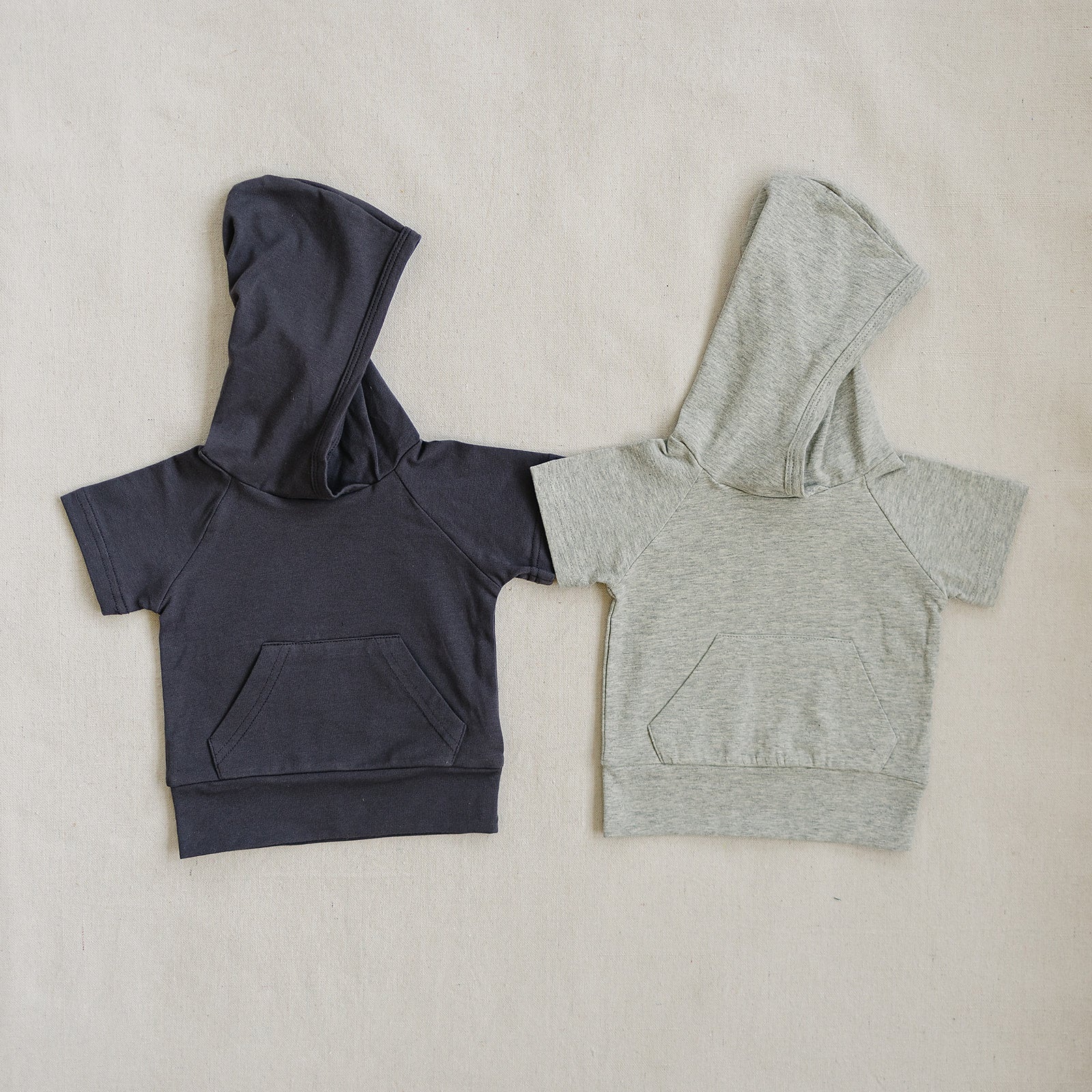 Heather Grey Hooded Tee - 95% Cotton