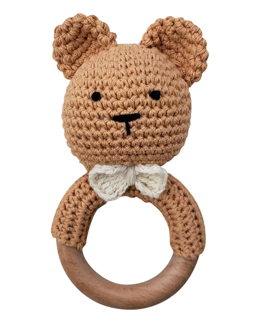 Natural Crochet Teddy Bear - The Peony Haus