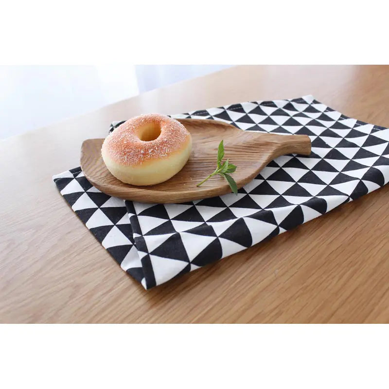 European Style Plaid Cotton-Linen Square Placemats