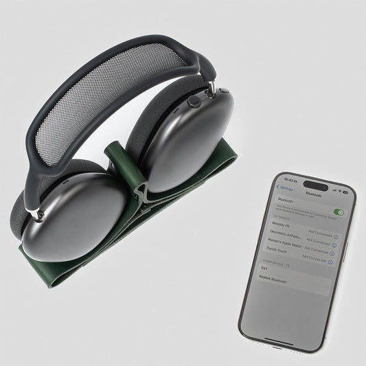 Leather Stand for AirPods Max (Black) - The Peony Haus