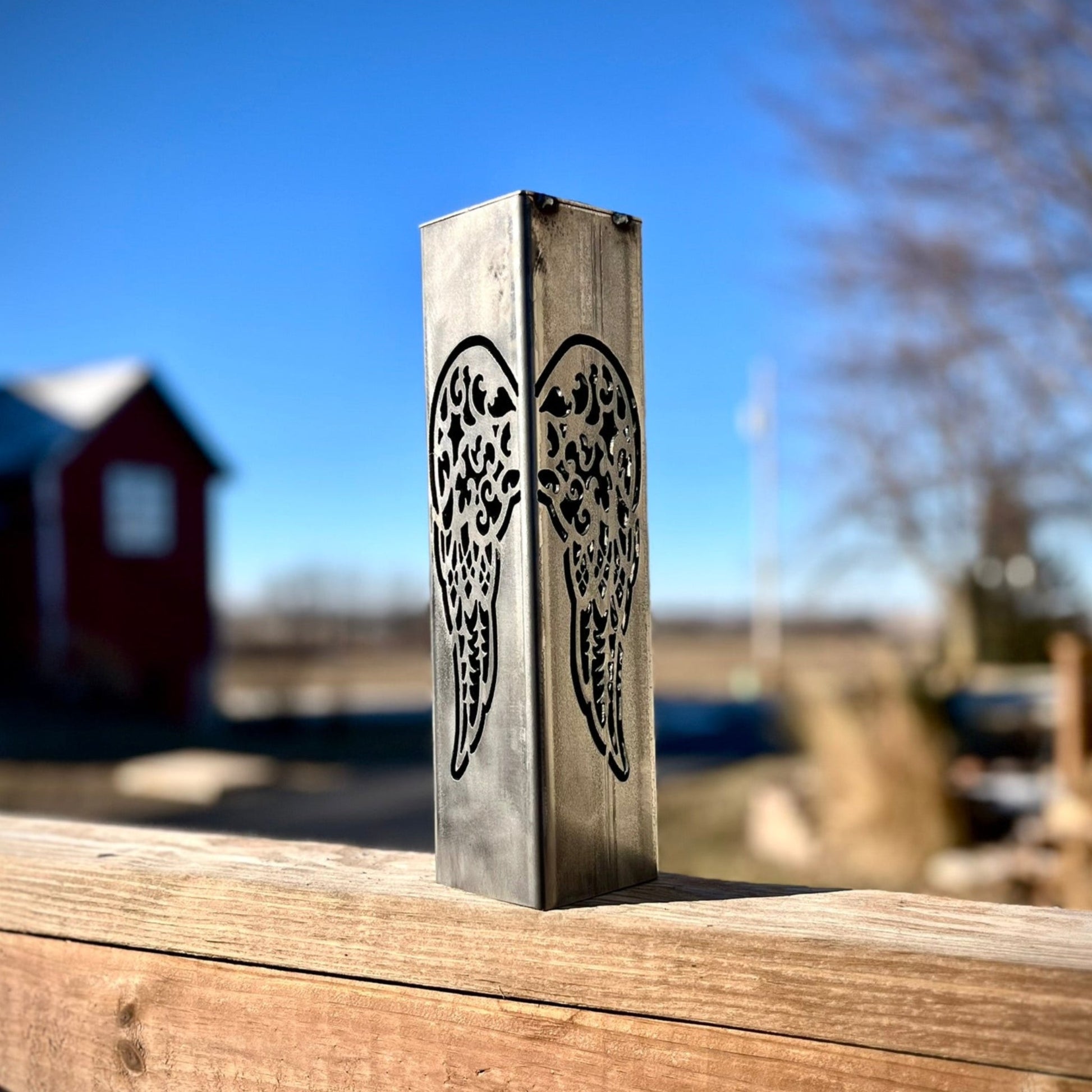 Angel Wing Solar Tube Light - Steel