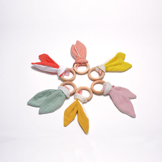 Organic Cotton Teething Ring - Honey - The Peony Haus