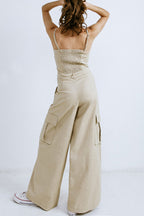 ROYAL AFFAIR WOVEN JUMPSUIT - 97% Cotton