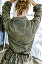 STUCK IN YOUR WAYS DENIM TOP