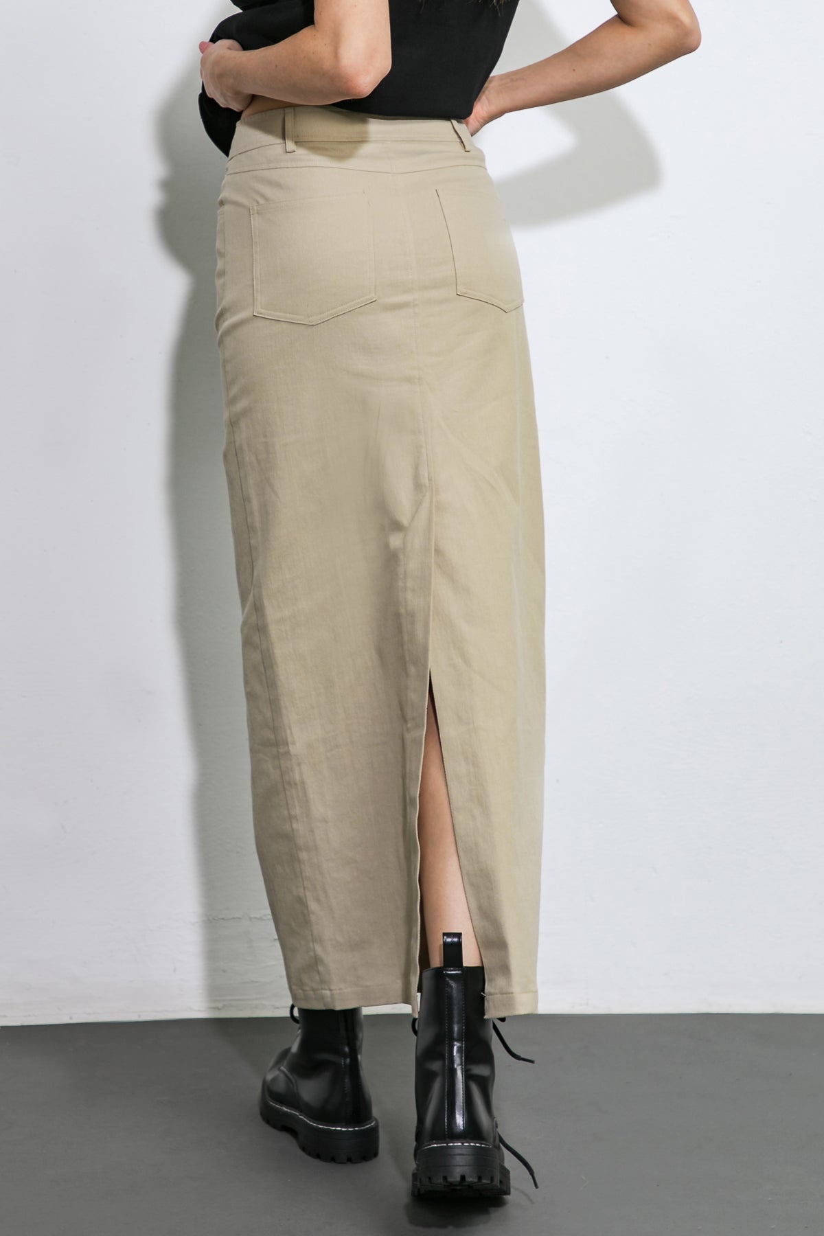 MY LOVE MINE ALL MINE WOVEN MIDI SKIRT - 97% Cotton