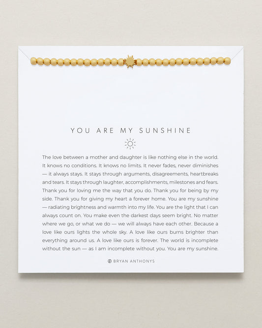 You Are My Sunshine Beaded Icon Bracelet
