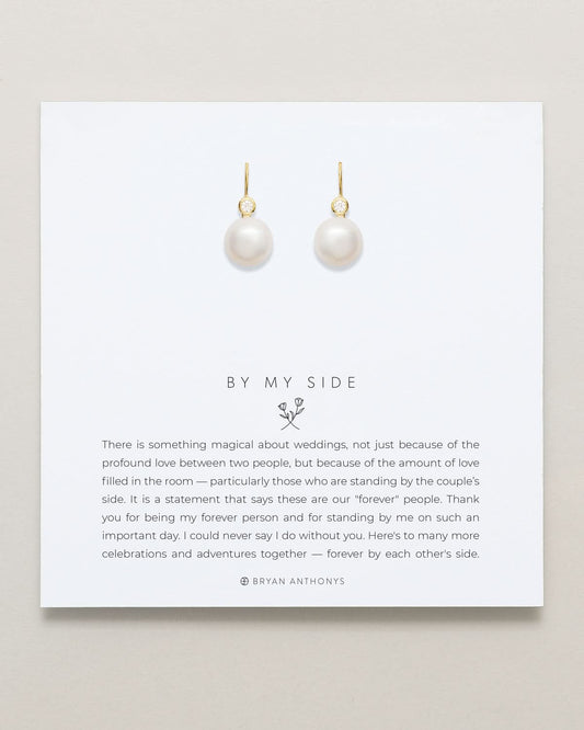 By My Side Pearl Drop Earrings
