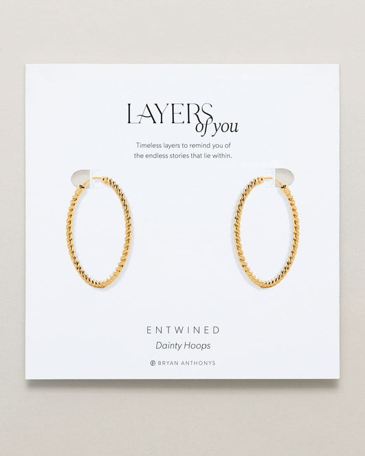 Entwined Dainty Hoop Earrings