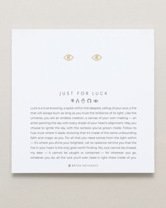 Just For Luck Evil Eye Earrings