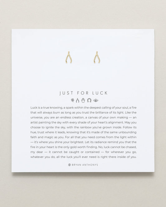 Just For Luck Wishbone Earrings