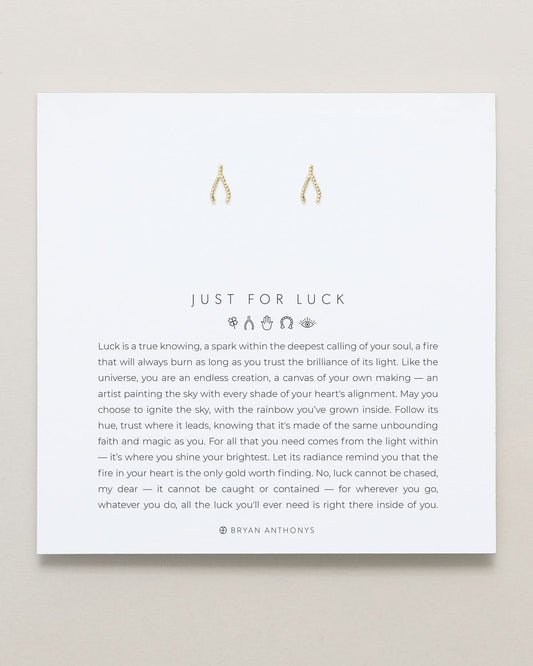 Just For Luck Wishbone Earrings