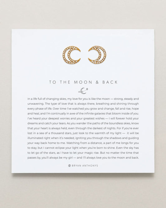 To the Moon and Back Stud Earrings