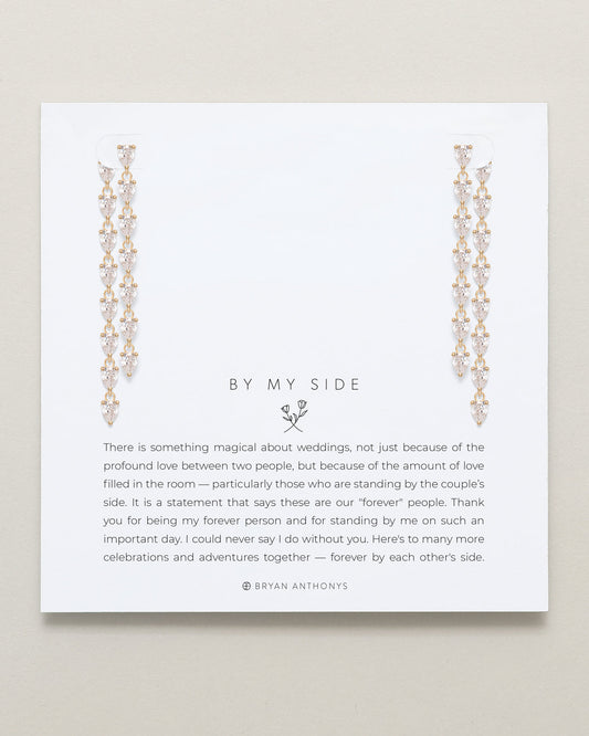 By My Side Pear Cut Chandelier Earrings