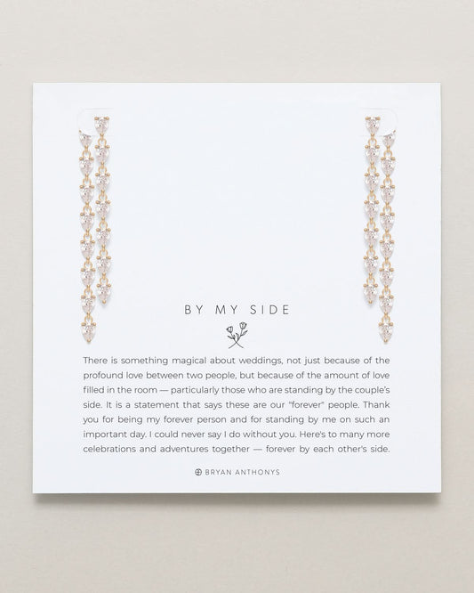 By My Side Pear Cut Chandelier Earrings