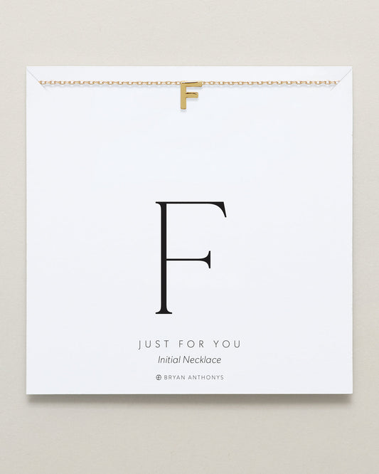 Just For You Initial Necklace — F