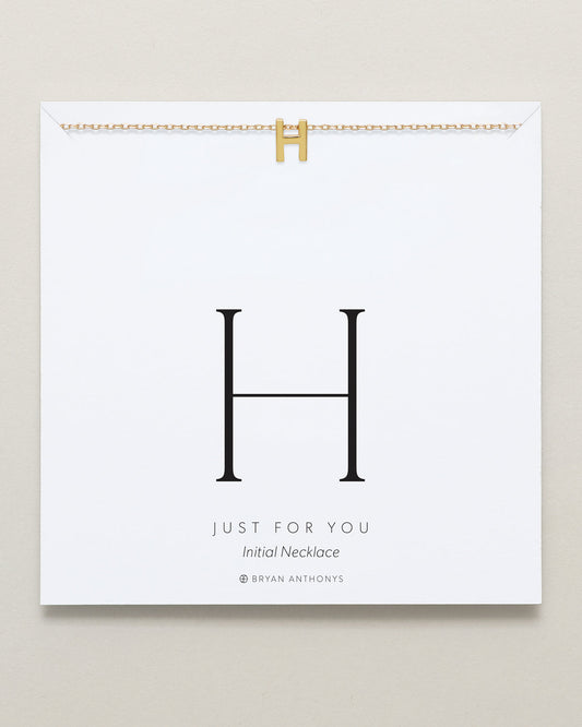 Just For You Initial Necklace — H