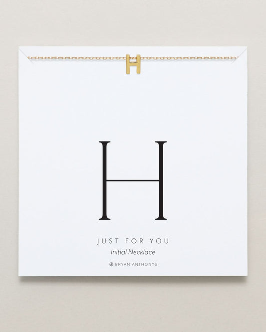 Just For You Initial Necklace — H