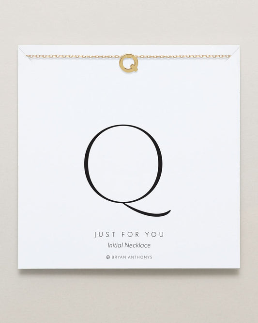 Just For You Initial Necklace — Q