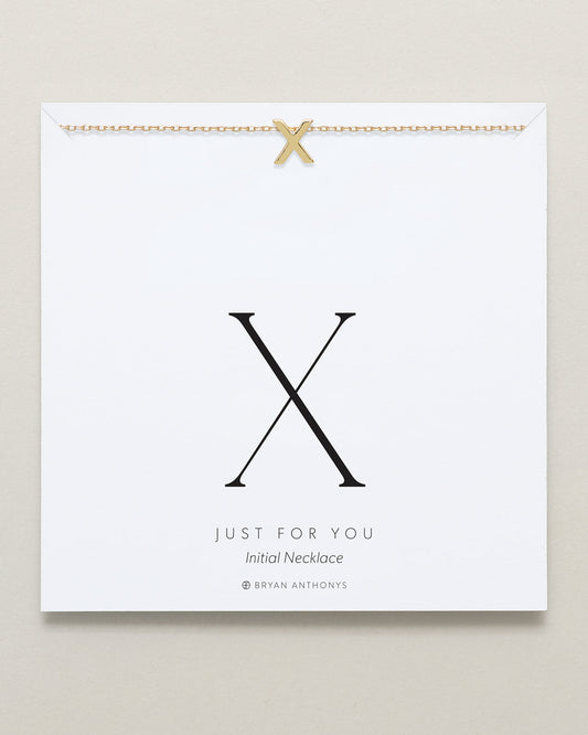 Just For You Initial Necklace — X