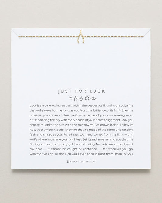 Just For Luck Wishbone Necklace