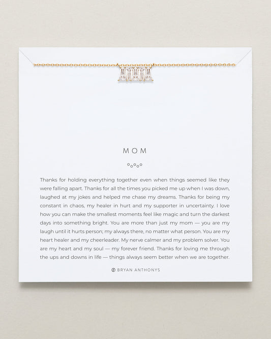 Mom Baguette Dainty Necklace