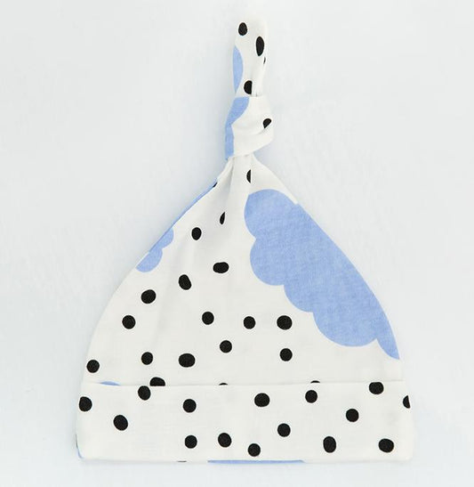Organic Baby Beanie - Blue Clouds - The Peony Haus