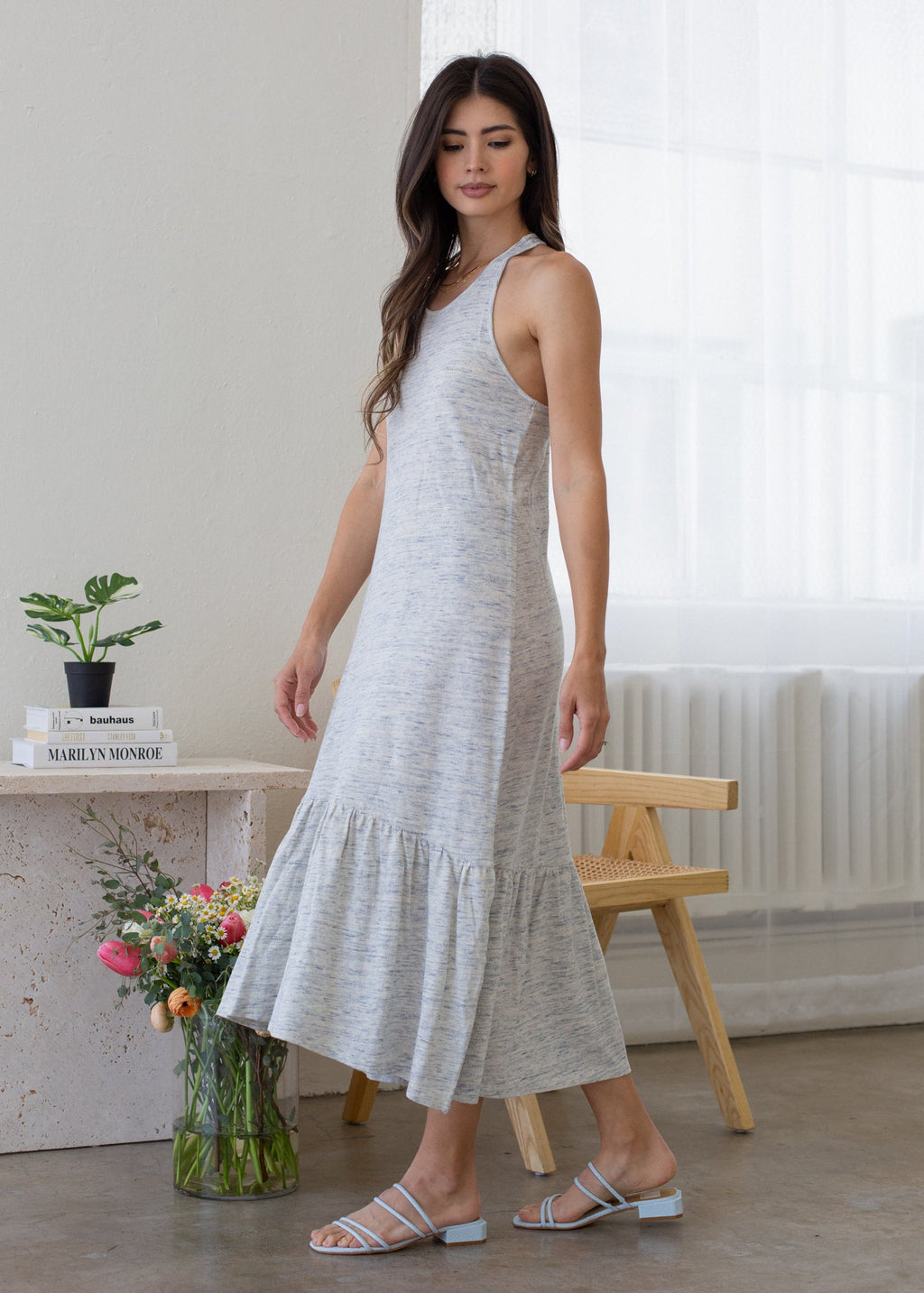 Back Twist Midi Dress