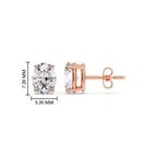 Stud Earring Basket Oval Shaped