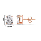 Stud Earring Basket Oval Shaped