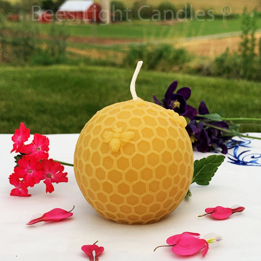 Honeycomb Ball Beeswax Candle