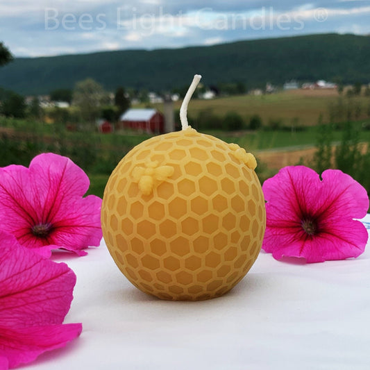 Honeycomb Ball Beeswax Candle