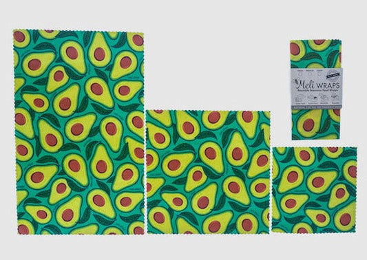Beeswax Food Wrap - Avocado Print - The Peony Haus